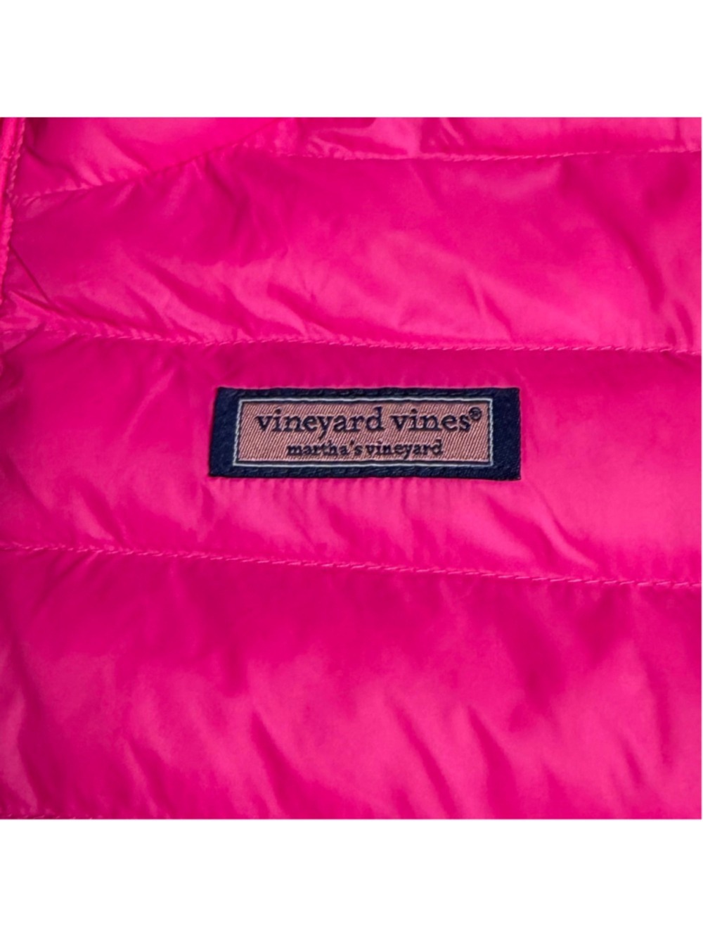 Vineyard Vines Puffer Vest Pink Women's Medium Preppy $120 - Picture 4 of 11